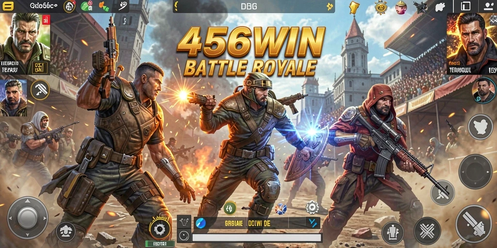 Tangkapan layar dari gameplay seru di 456WIN Battle Royale.