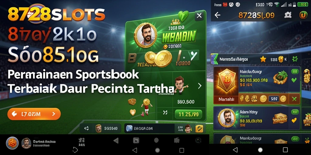 Tangkapan layar gameplay 8728SLOTS menunjukkan tampilan taruhan olahraga yang dinamis.