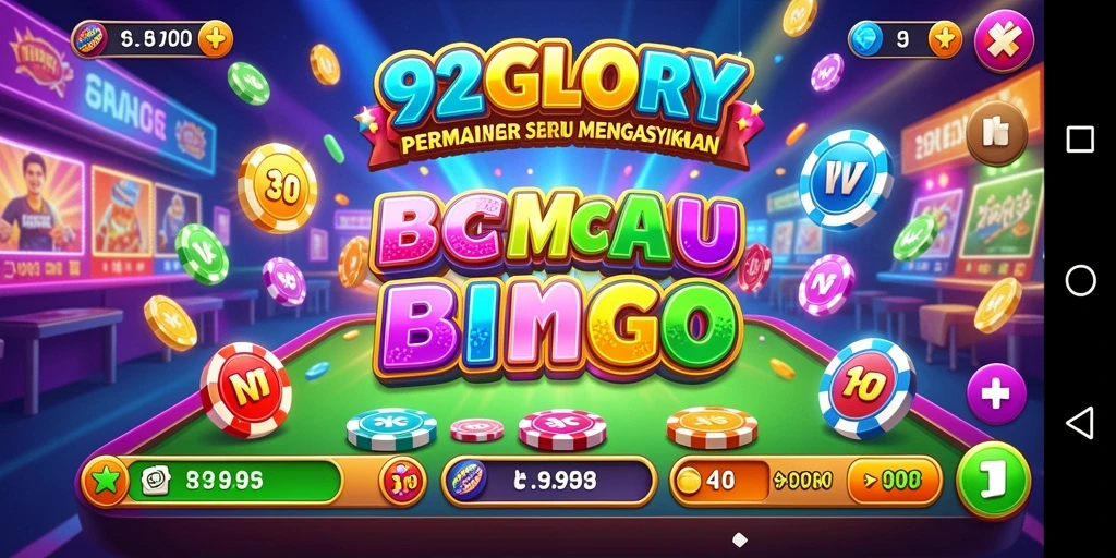 Screenshot gameplay Bingo di 92GLORY yang menampilkan keseruan bermain.