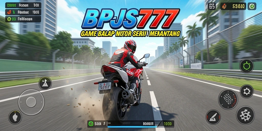 Tampilan epic dari gameplay balap motor di BPJS777.