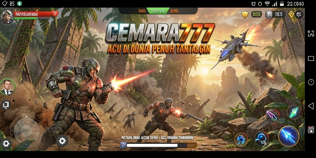 Tangkapan layar utama CEMARA777 menampilkan aksi permainan yang mendebarkan.
