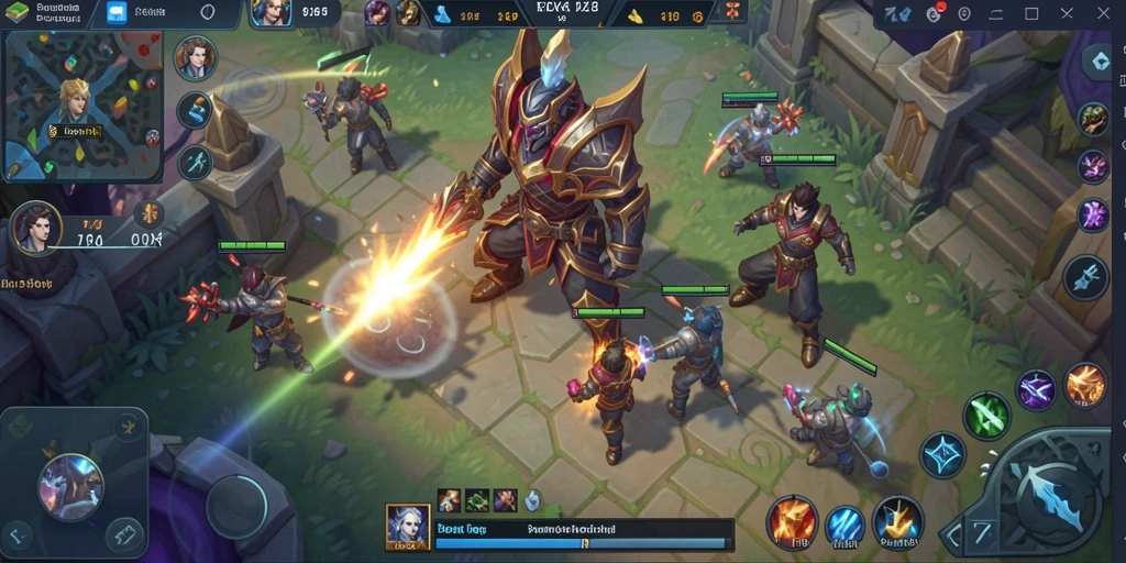 Tampilan gameplay DKK dengan aksi seru di arena MOBA.