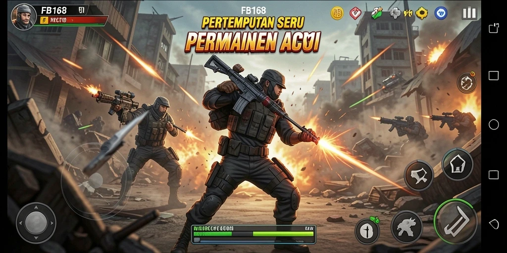 Gameplay FB168 menampilkan pertempuran seru dan grafis yang menakjubkan.