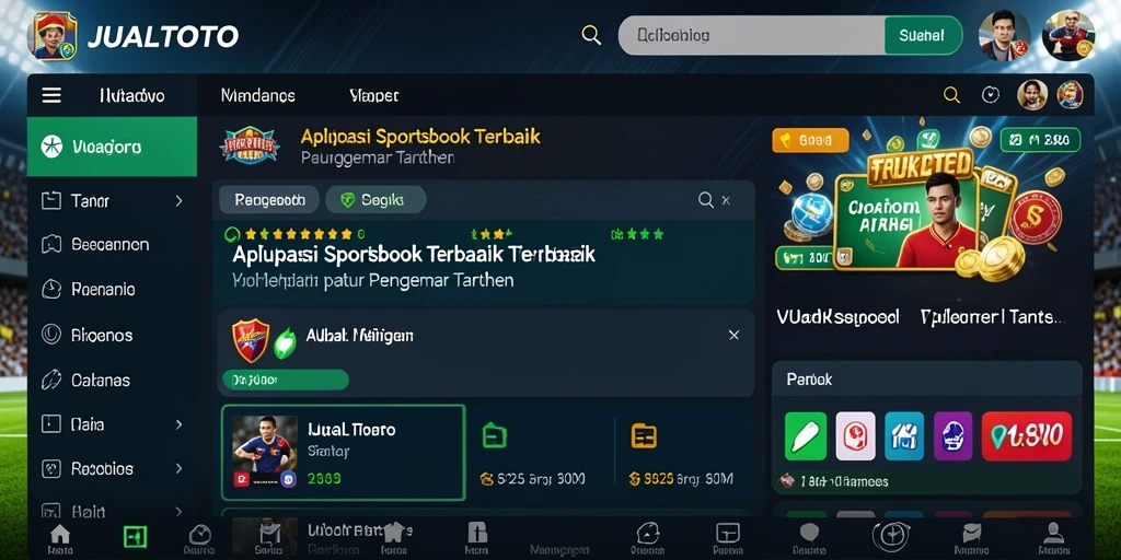 Tampilan JUALTOTO dengan fitur taruhan olahraga yang menarik.