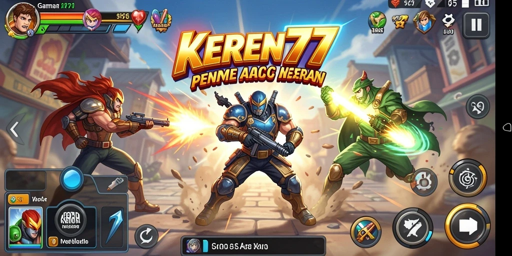 Screenshot gameplay KEREN77 menunjukkan aksi seru dan intensitas permainan.