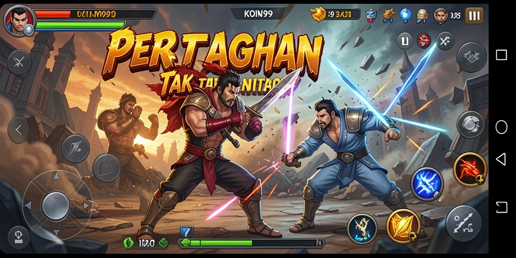 Tangkapan layar KOIN99 menampilkan aksi pertarungan yang seru.