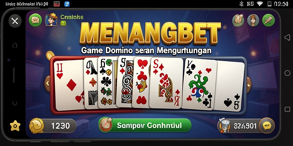 Tampilan gameplay seru dalam MENANGBET yang menghadirkan permainan Domino.