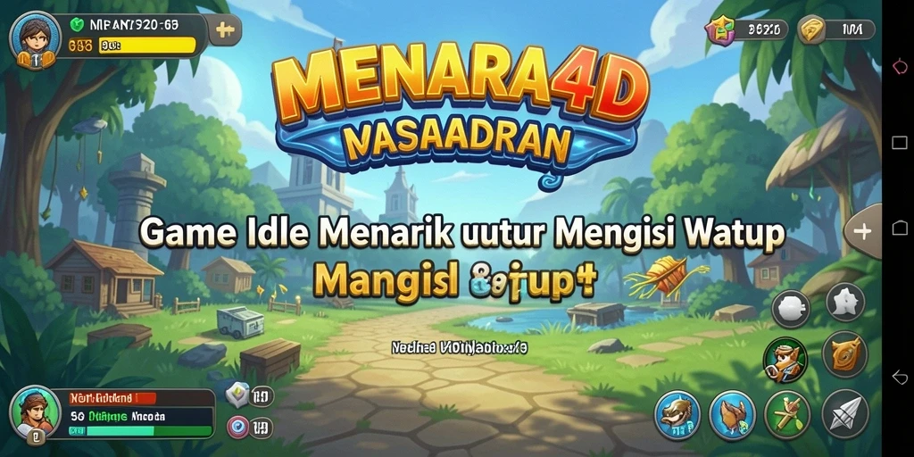 Screenshot MENARA4D yang menunjukkan gameplay seru dan pembangunan menara.