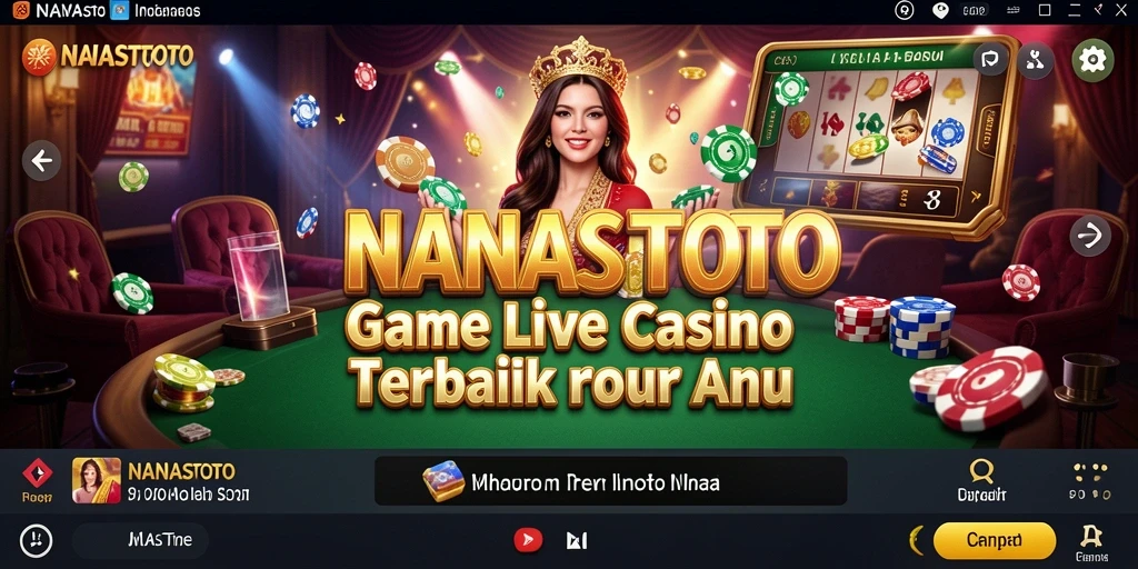 Tangkapan layar gameplay NANASTOTO yang menampilkan dealer langsung dan suasana kasino.