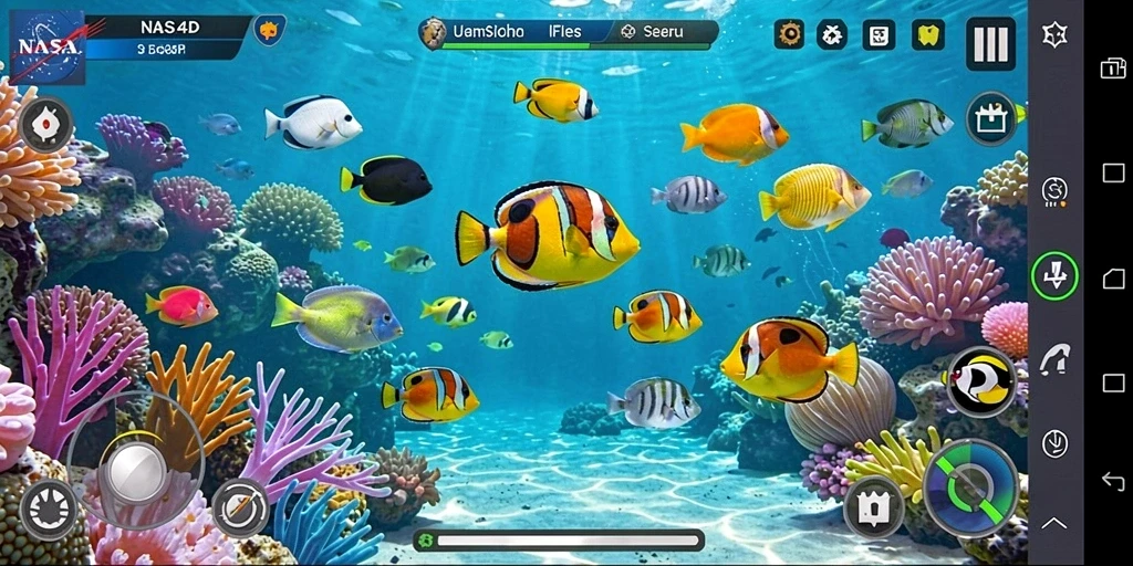 Screenshot menunjukkan gameplay Tembak Ikan yang seru dan penuh warna.