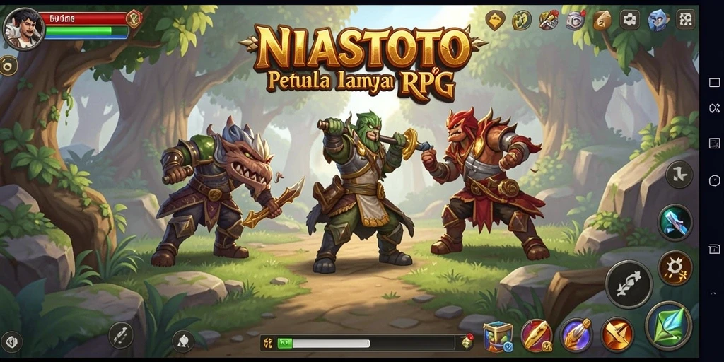 Tampilan gameplay RPG menakjubkan di NIASTOTO, penuh aksi dan petualangan.