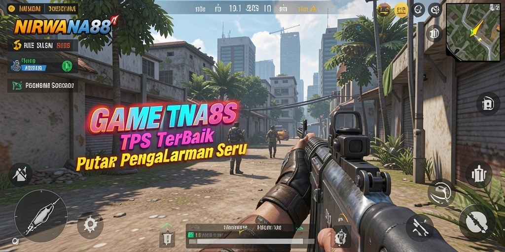 Tampilan utama gameplay NIRWANA88 dengan aksi menyerupai pertempuran intens.