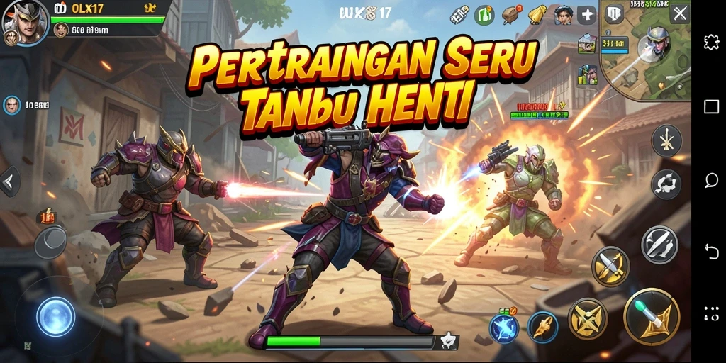 Tampilan menarik dalam gameplay pertarungan OLX17.