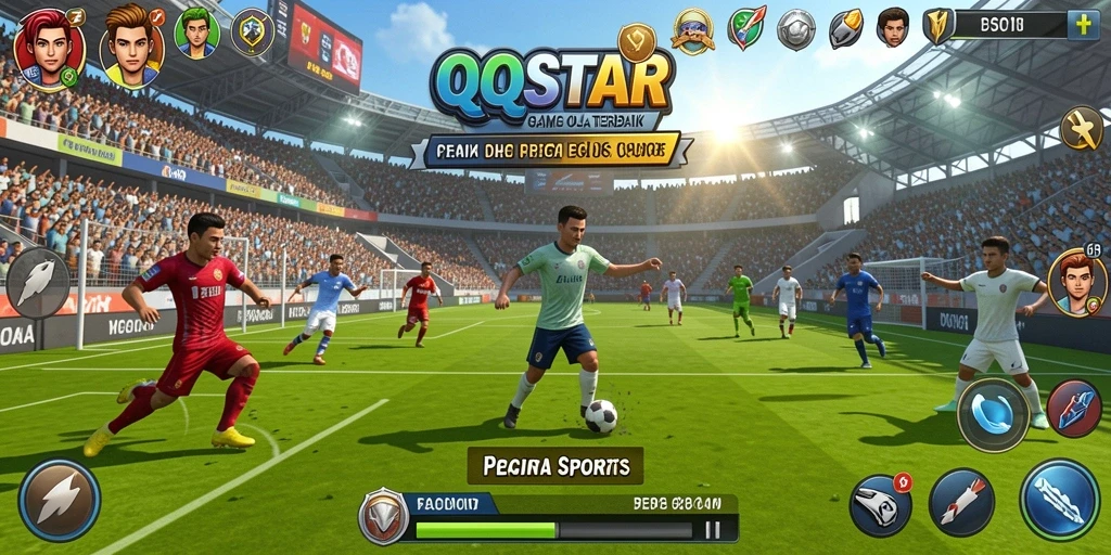 Tampilan seru dari permainan olahraga QQSTAR yang menantang.