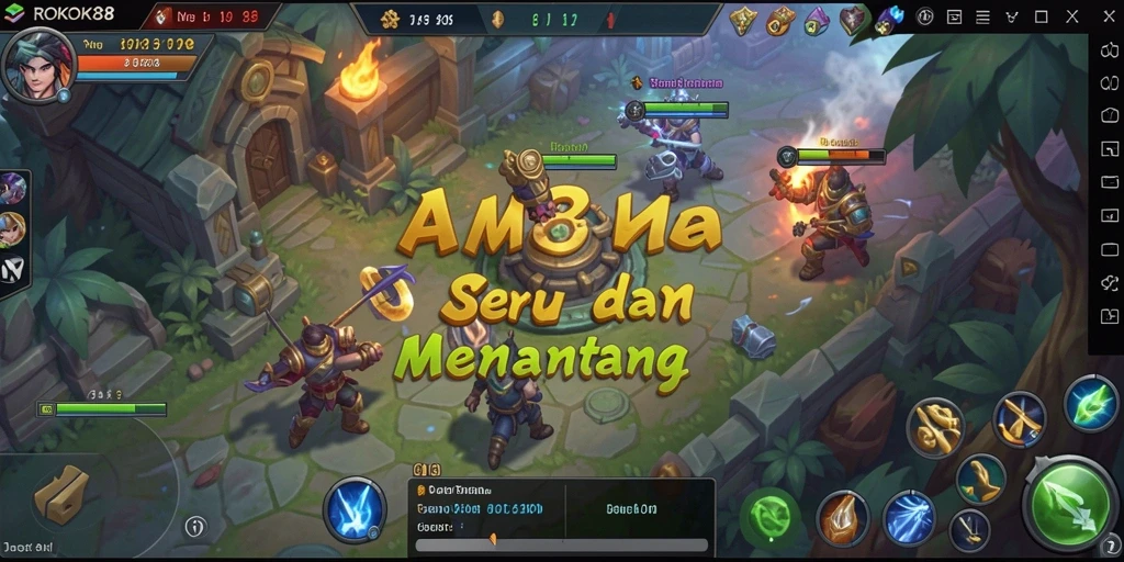 Gameplay MOBA menegangkan dalam ROKOK88 yang penuh strategi.