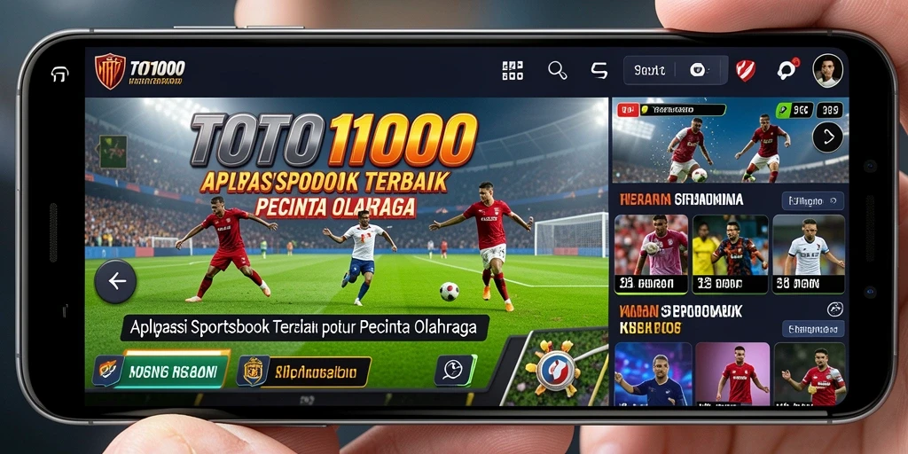 Tampilan utama TOTO1000 dengan berbagai pilihan taruhan olahraga.