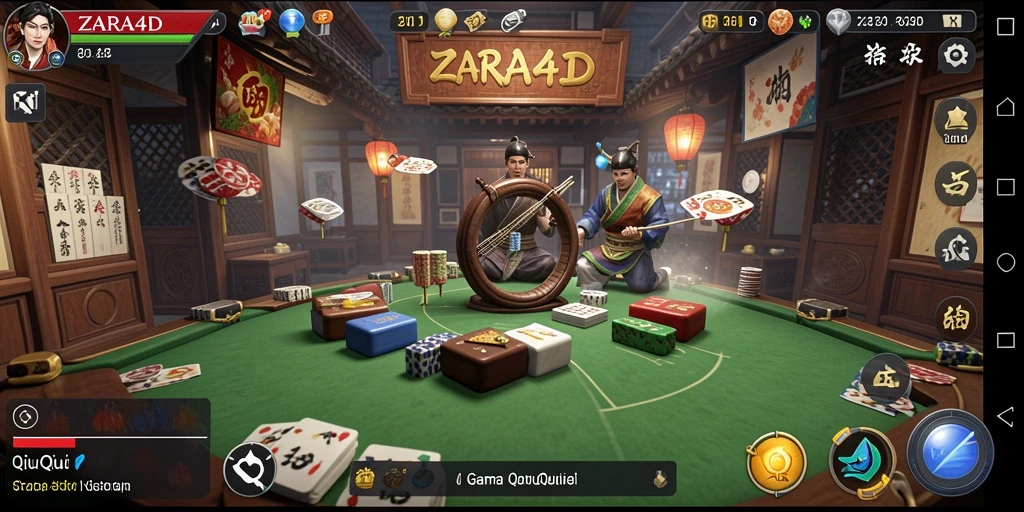 Tampilan menarik dari gameplay QiuQiu di ZARA4D.